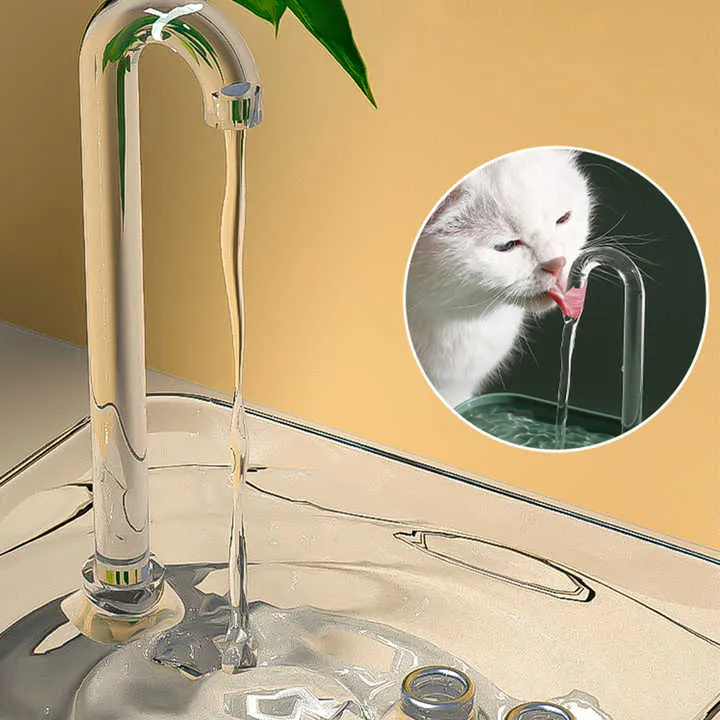 جديد شفاف القط ، نافرة القط ، فلتر شرب كهربائي إعادة تدوير الحيوانات الأليفة ، New Transparent Cat Waterer, Cat Fountain, Electric Pet Drinking Filter Recycling,