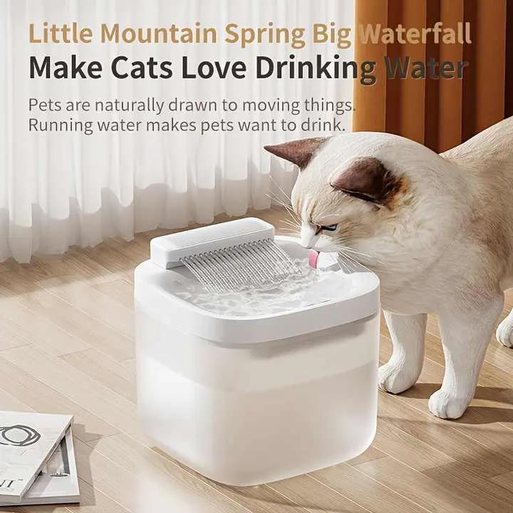 نظام ذكي للقطط يعمل بجهد تشغيل هادئ يعمل بمنفذ USB بقدرة 3 لتر/أونصة 3L/10oz USB Powered Quiet Operation Smart Cat Fountain System