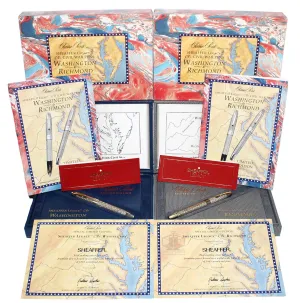 1997 SHEAFFER LEGACY CP4 MATCHING NUMBER SET WASHINGTON RICHMOND CIVIL WAR STERLING FOUNTAIN PENS