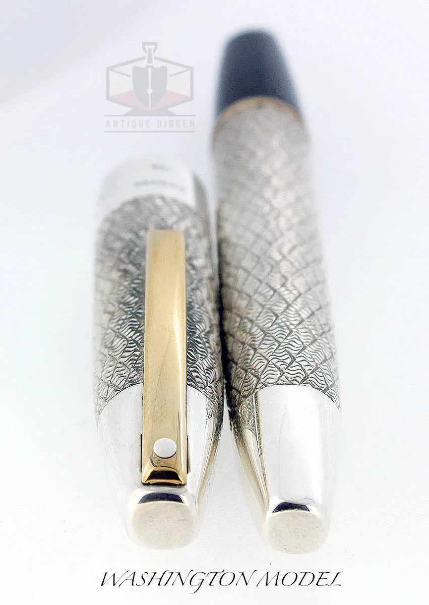 1997 SHEAFFER LEGACY CP4 MATCHING NUMBER SET WASHINGTON RICHMOND CIVIL WAR STERLING FOUNTAIN PENS