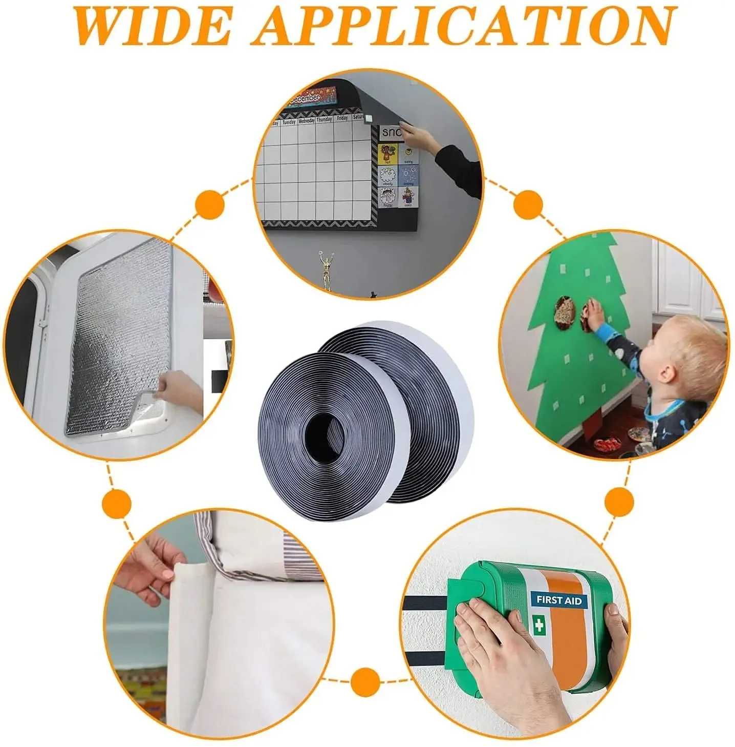 2 Adhesive Hook And Loop Roll Tapes Ge-21