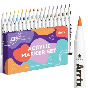 36 Colors Acrylic Paint Markers Set
