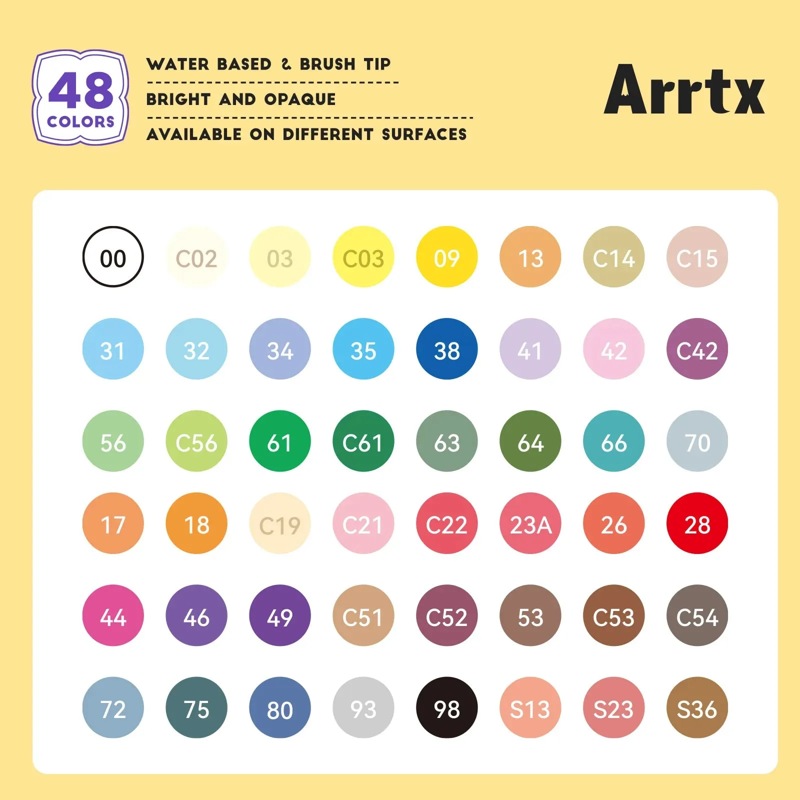 48 Colors Acrylic Paint Markers