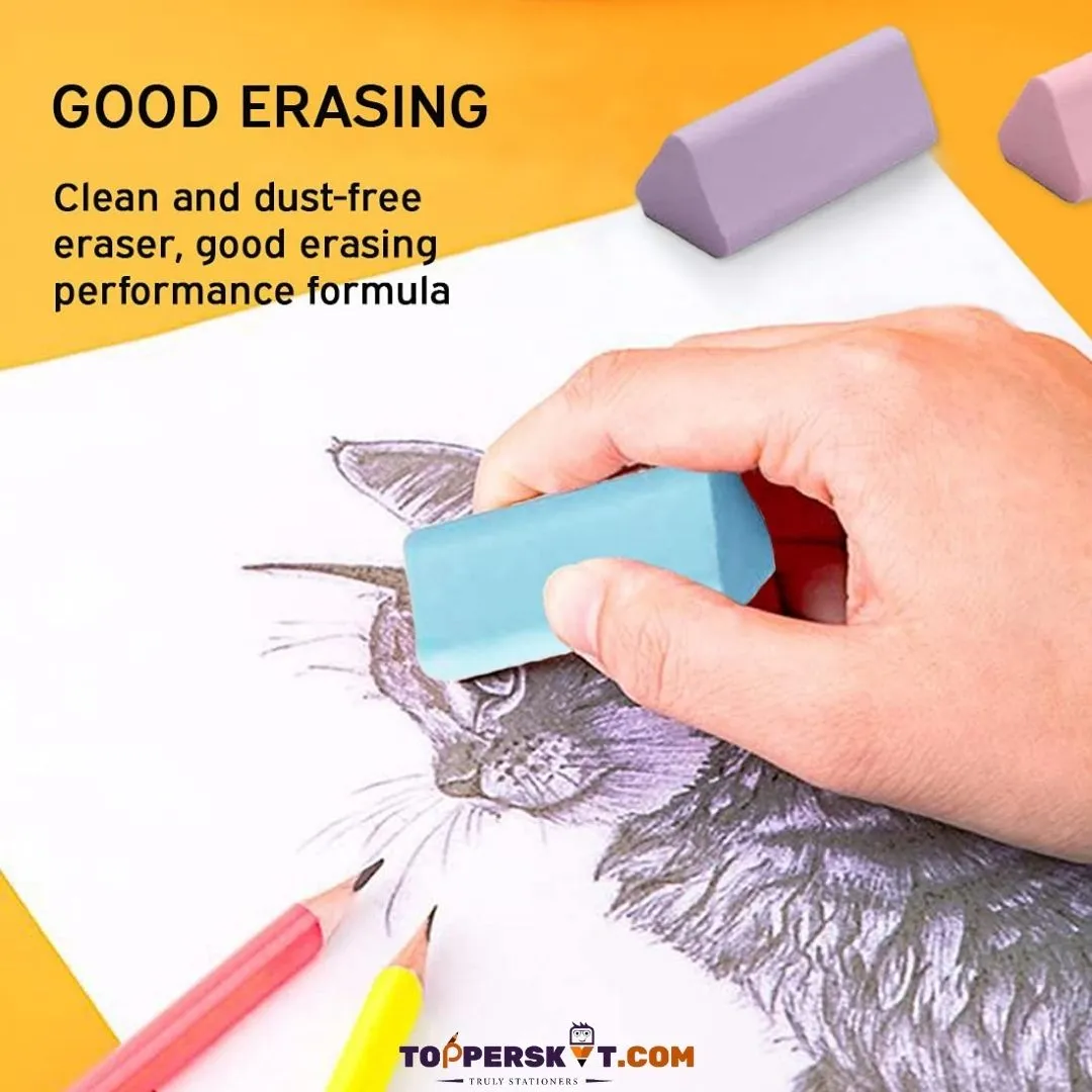 (5 Pcs.) Doms Eraser - Triangular Design for Comfortable Use