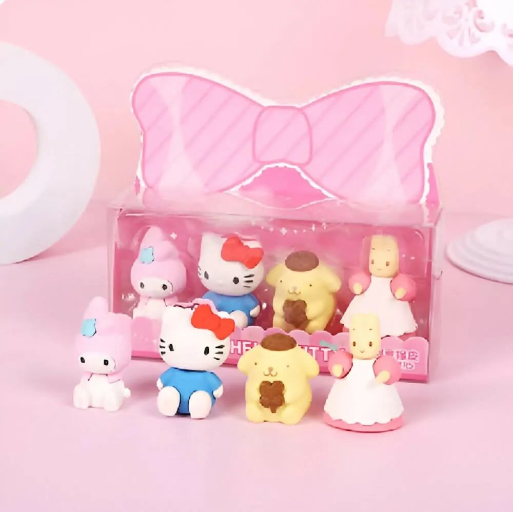 Adorable Hello Kitty and Friends Eraser Set (4 Pcs)