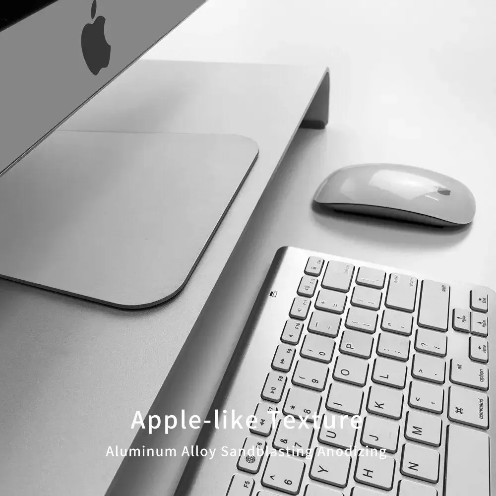 Aluminum Monitor Stand Computer Riser Universal Metal Desk Stand Base Up to 27 Inches Screens for Pc Laptop Macbook