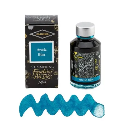 Arctic Blue Diamine Shimmering Fountain Pen Ink 50ml
