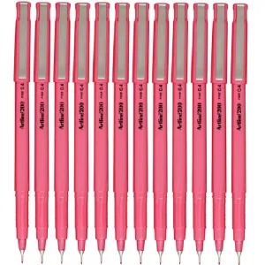 Artline 200 Fineliner Pen 0.4mm Bright Light Pink Box 12