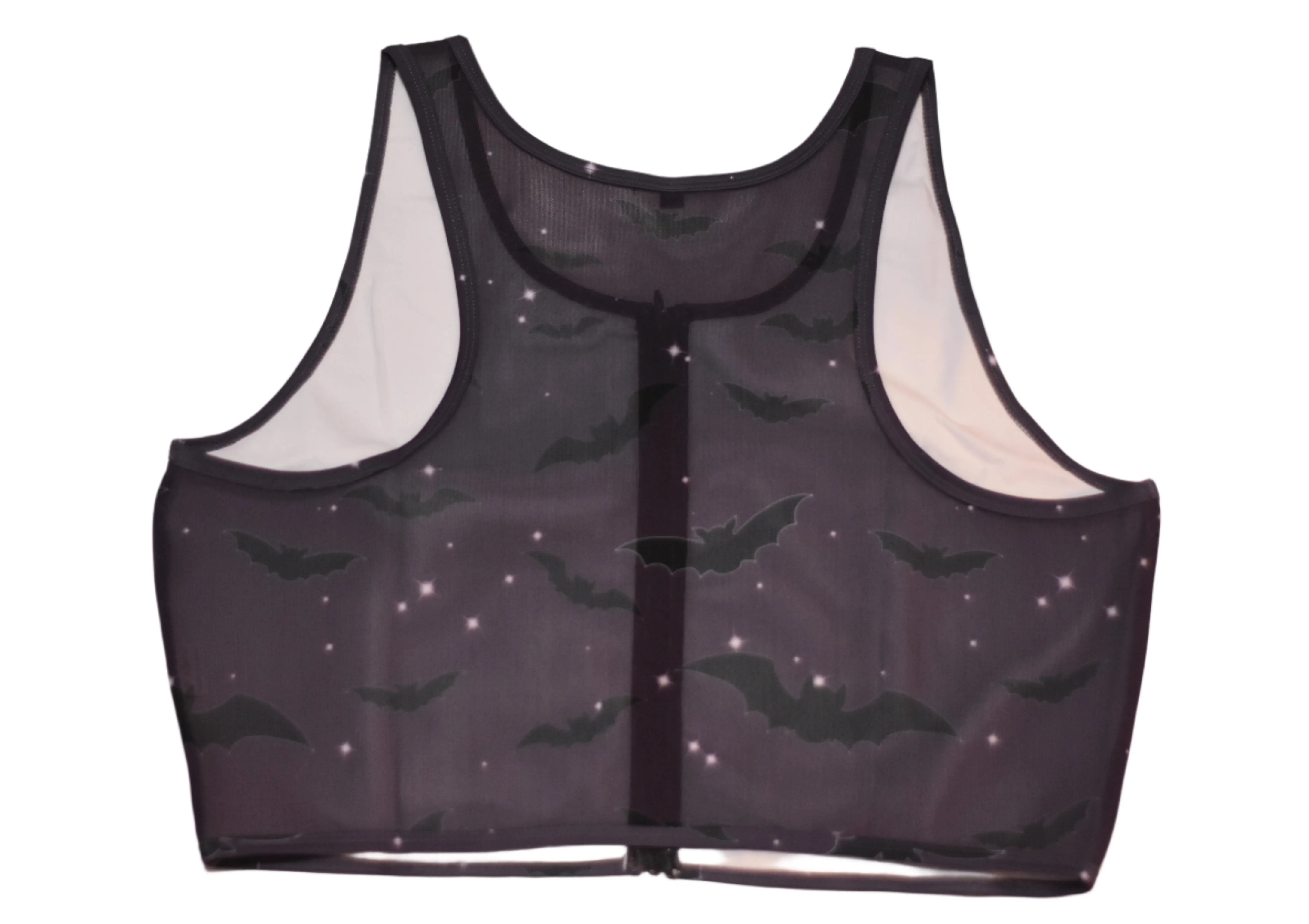 Bat Zippered Crop Top Binder