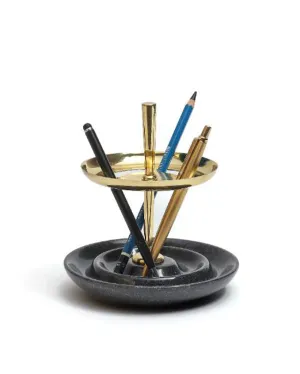 Bau Pen Stand | Marble | Multiple Colors | 5 x 5 x 6 inches