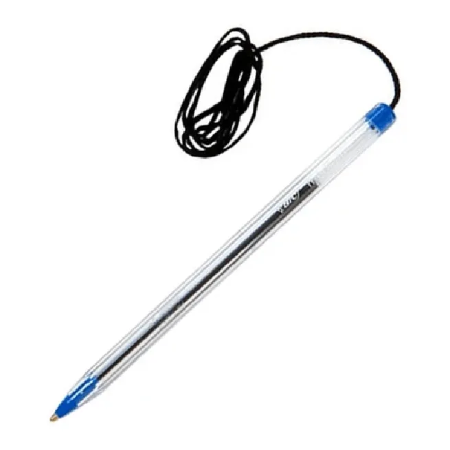 Bic Cristal Ball Point Pen Corded String Blue Pack 12 10217