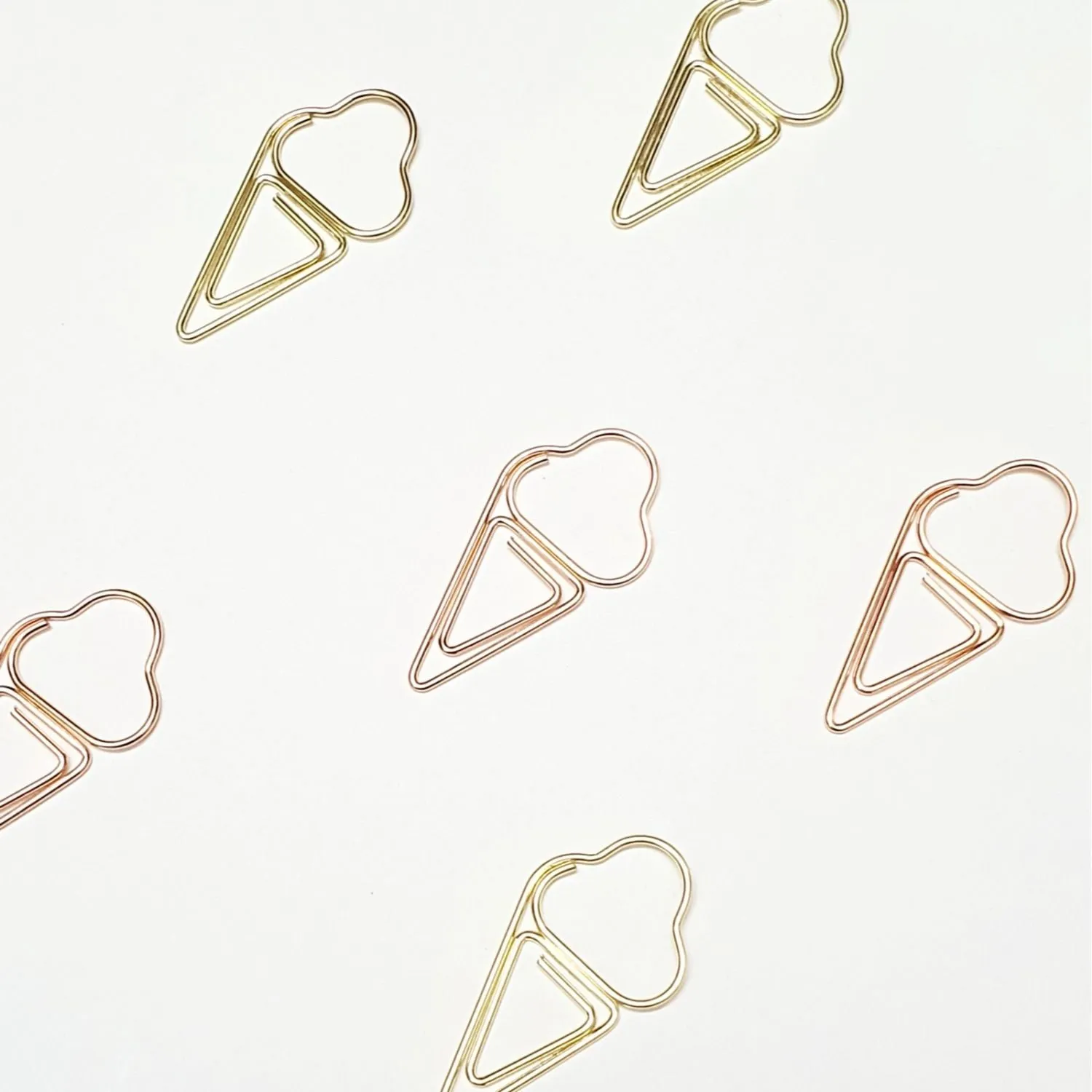 Binder Clips Gold & Rose Gold - Set of 6