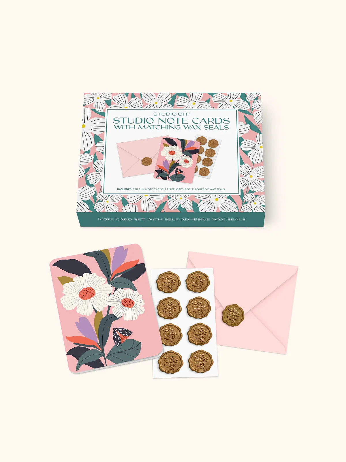 Blooming Reflections Note Cards with Wax Seals