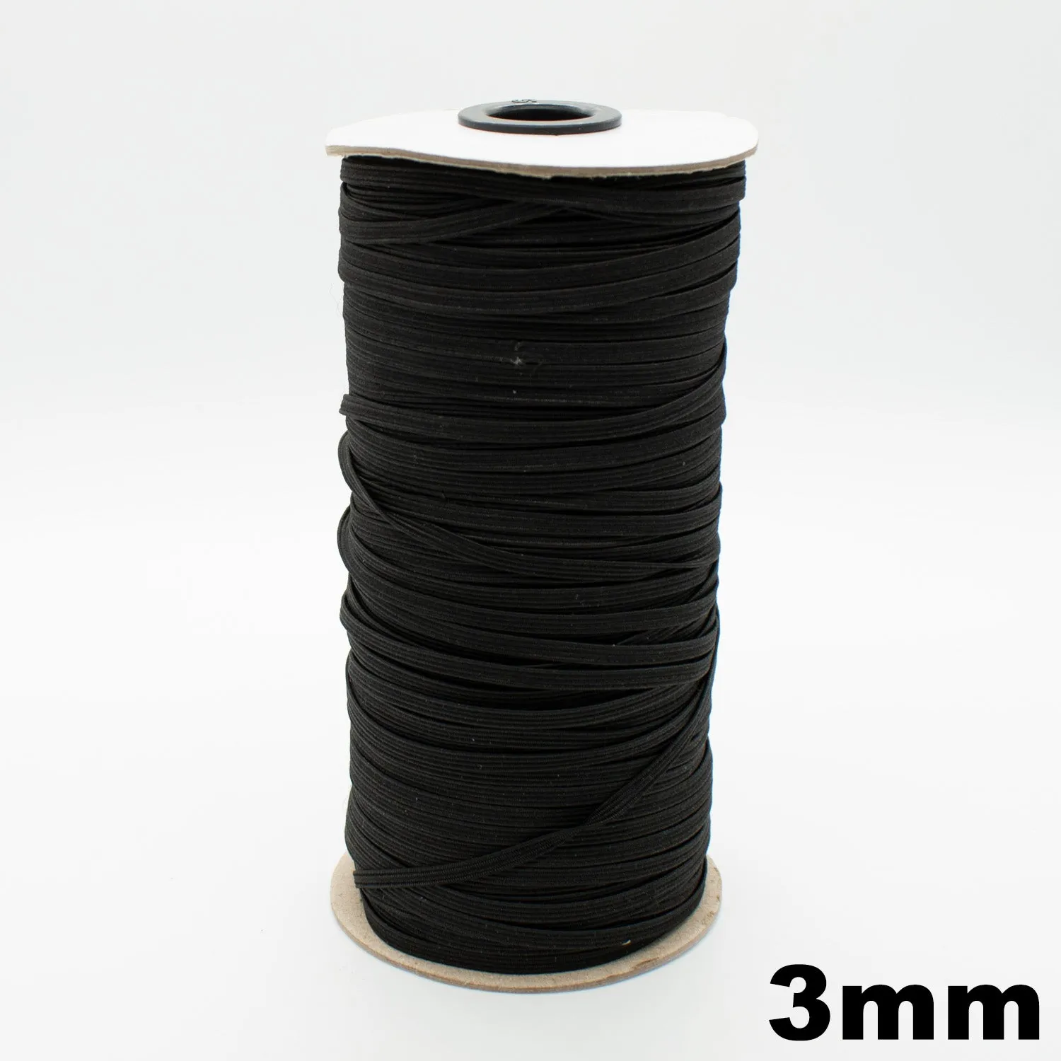Braided Elastic Black & White - 100M Roll