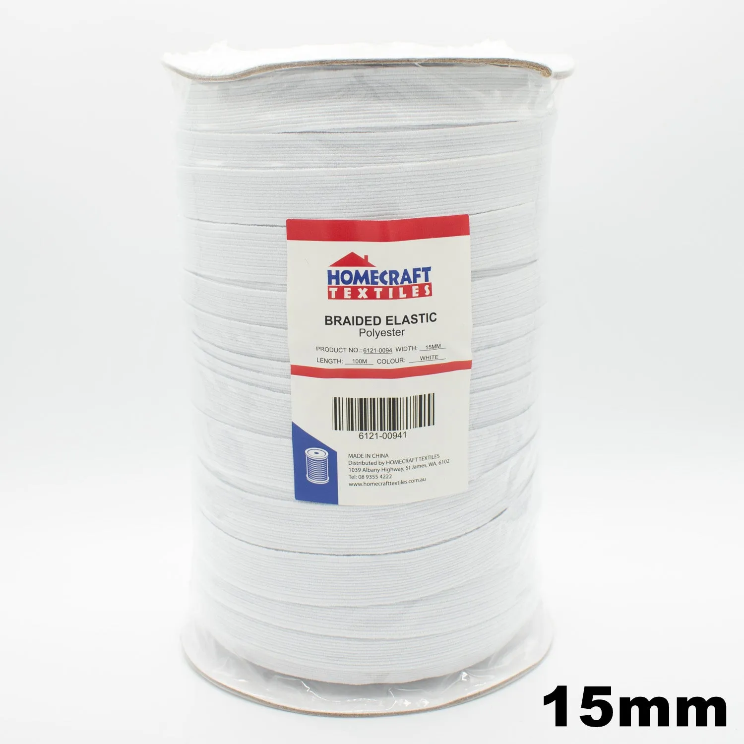 Braided Elastic Black & White - 100M Roll