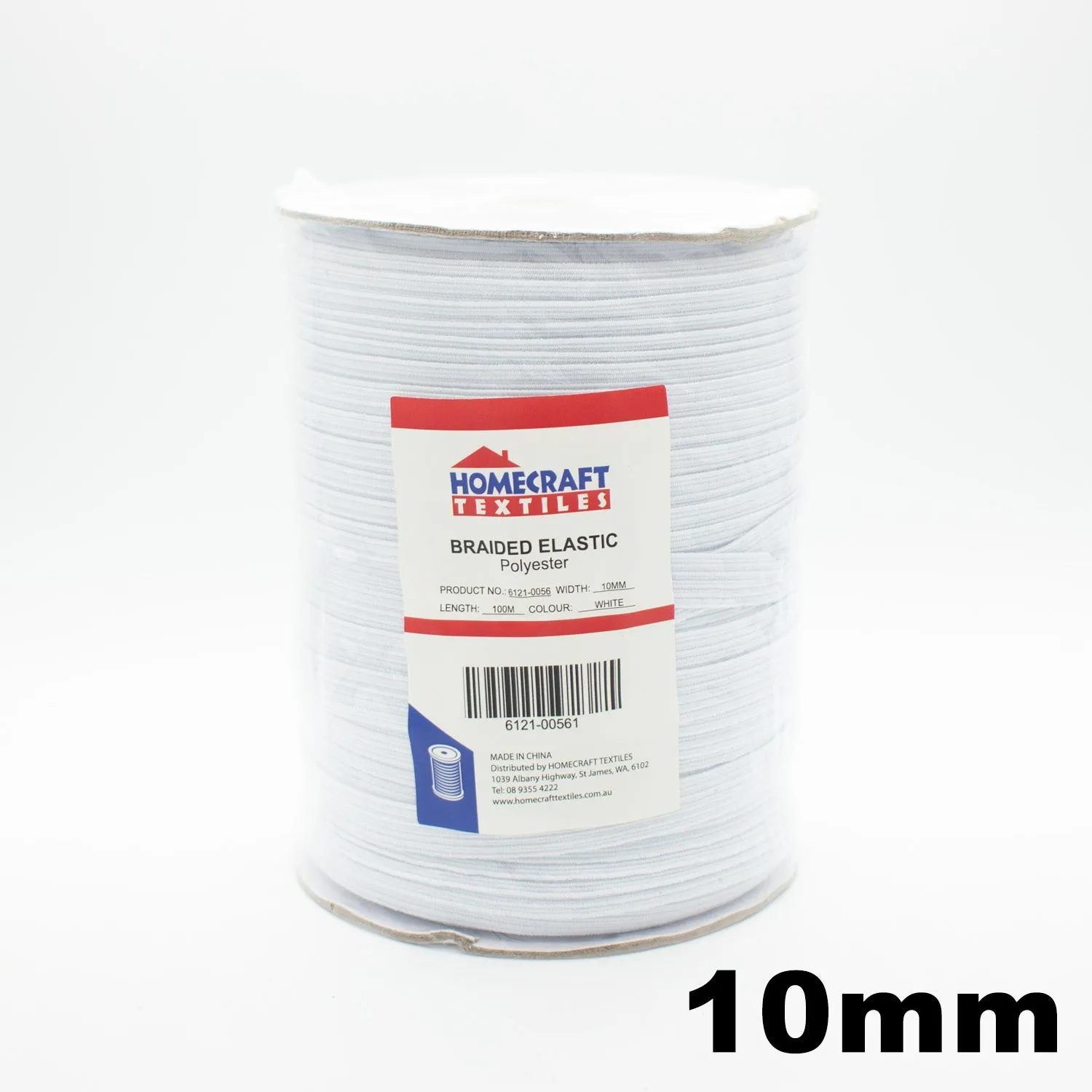 Braided Elastic Black & White - 100M Roll