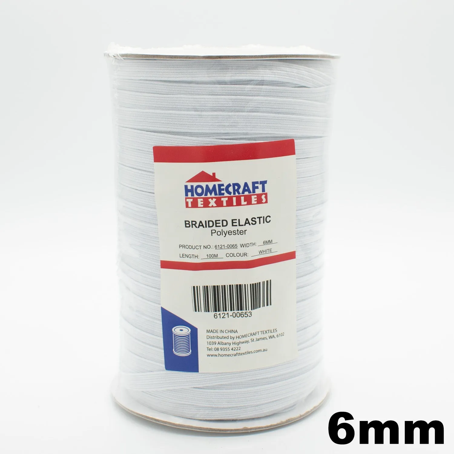 Braided Elastic Black & White - 100M Roll