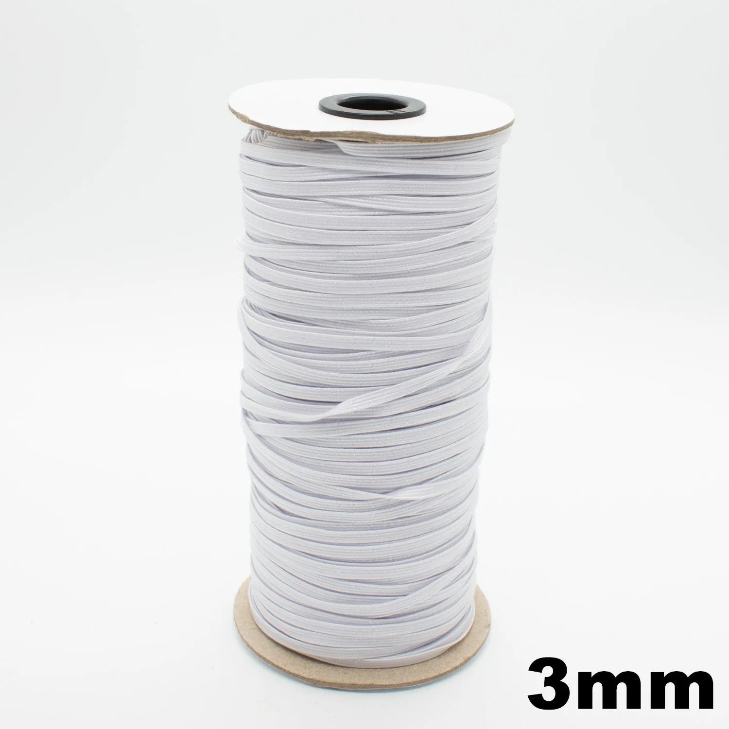 Braided Elastic Black & White - 100M Roll