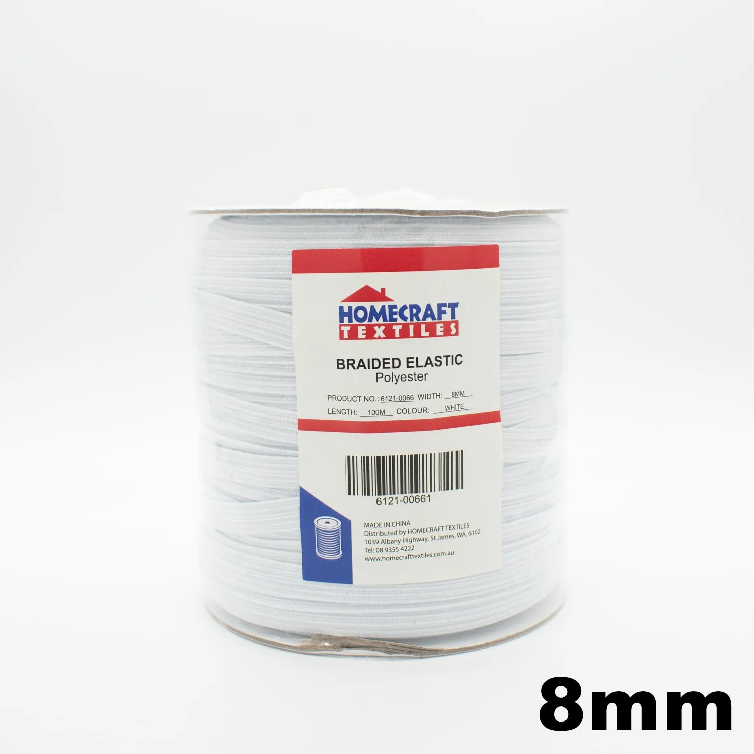 Braided Elastic Black & White - 100M Roll