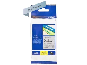 Brother P-Touch 24MM TZ-M951 Laminated Tape, 8 m, Black on Matt Silver