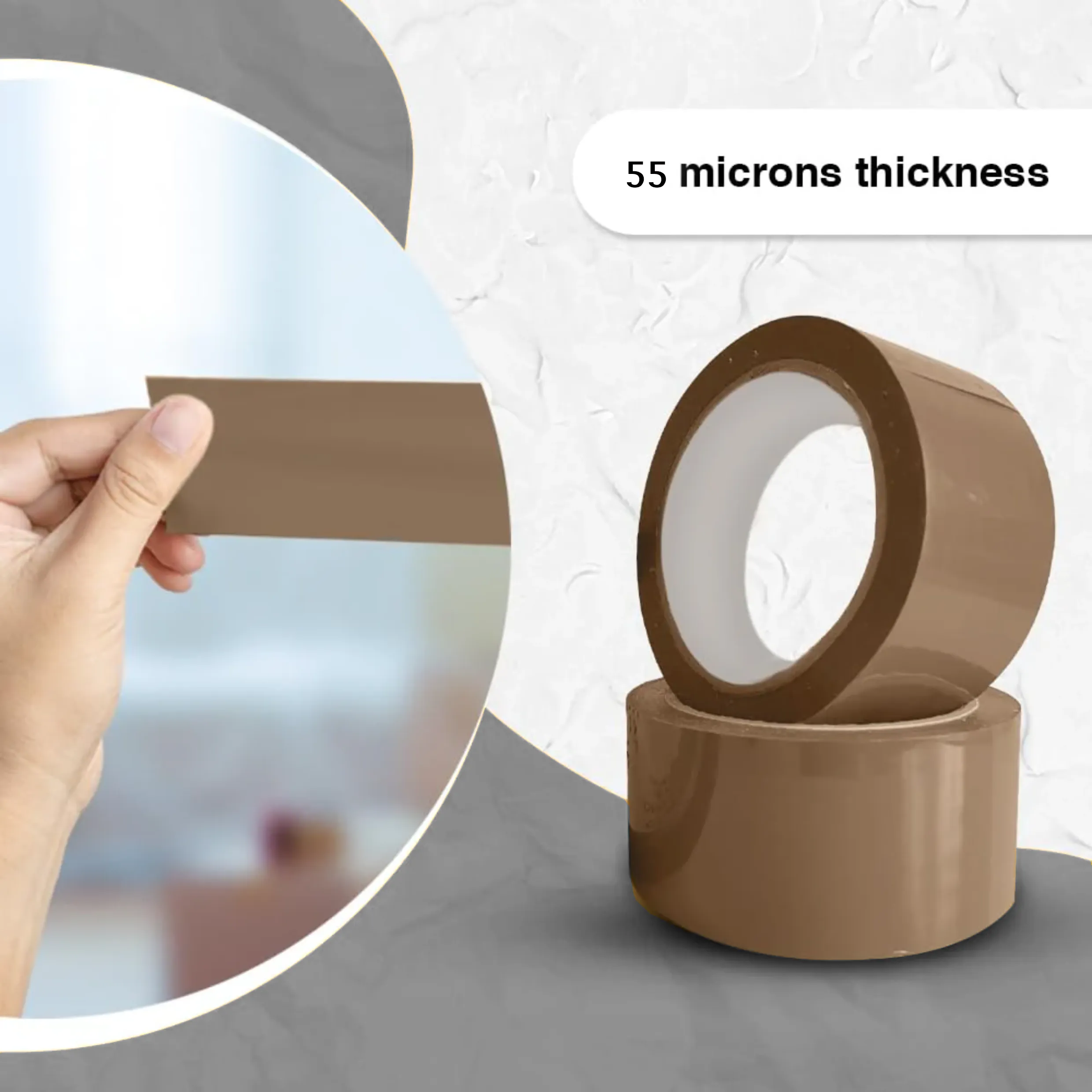 Brown Packing Sticky Tape 48mm x 66m - 6 rolls