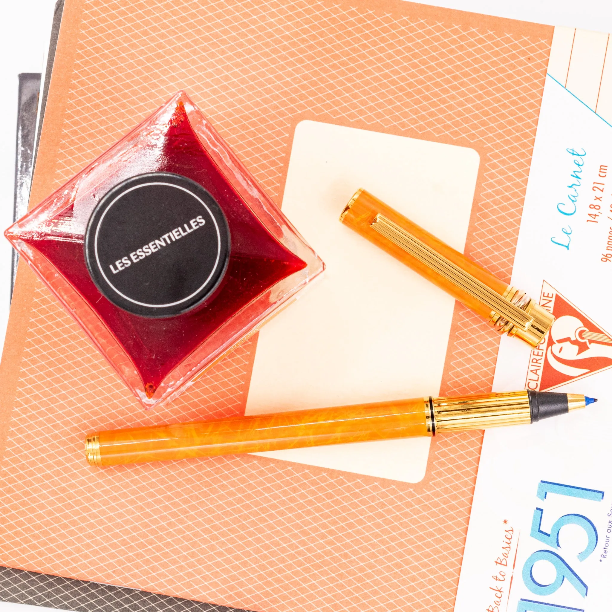 Cartier Trinity Orange Rollerball Fineliner Pen - Preowned