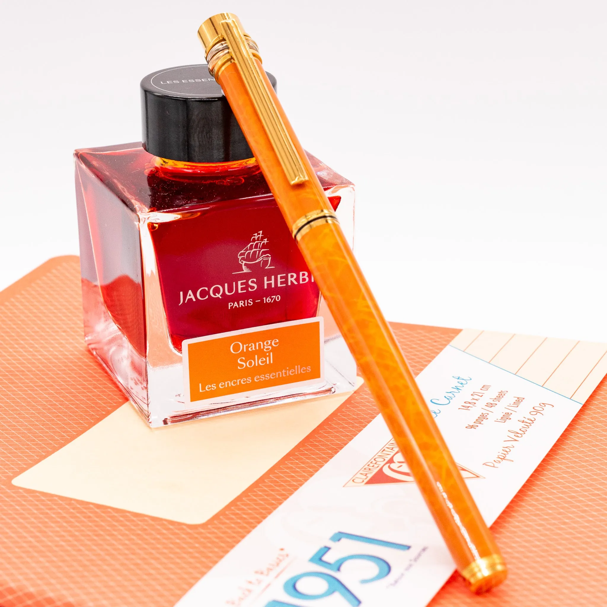Cartier Trinity Orange Rollerball Fineliner Pen - Preowned