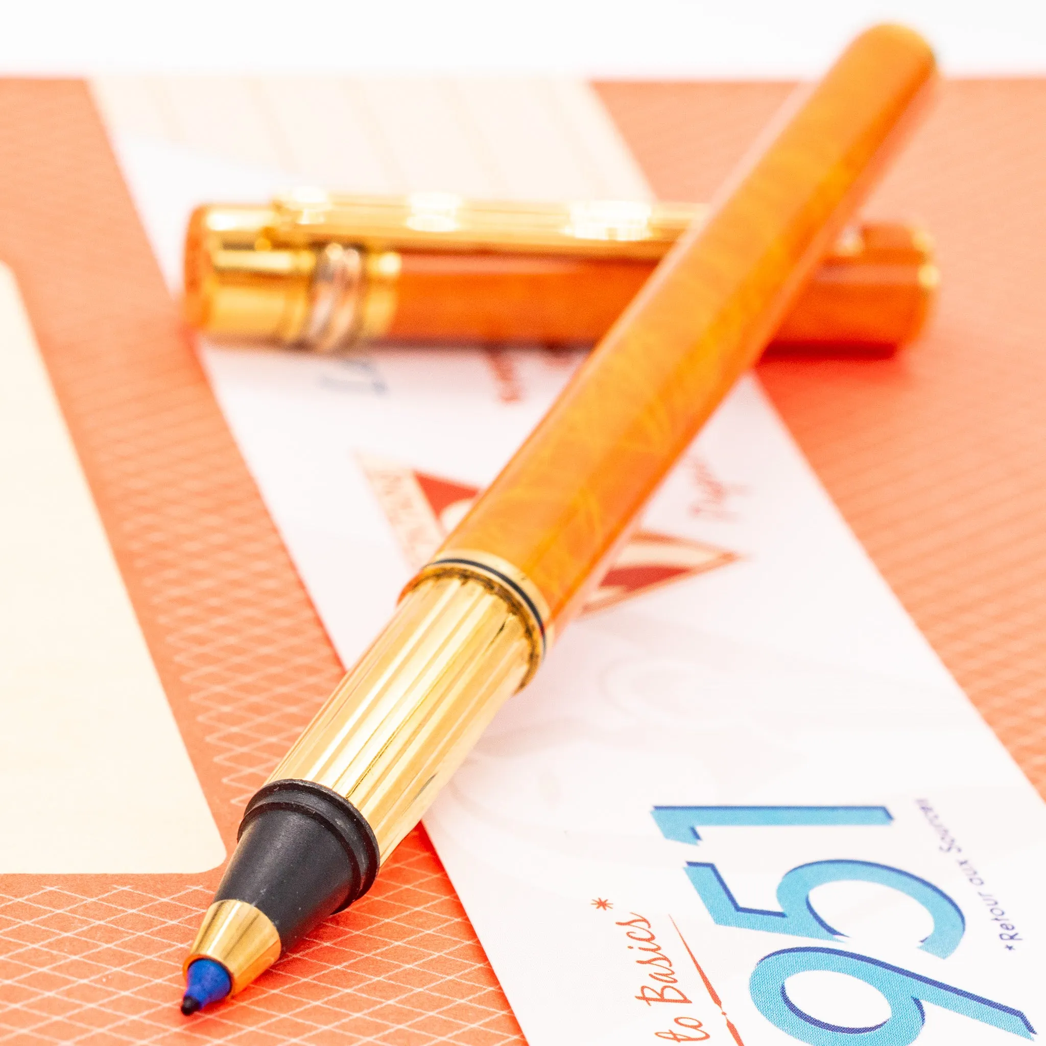 Cartier Trinity Orange Rollerball Fineliner Pen - Preowned