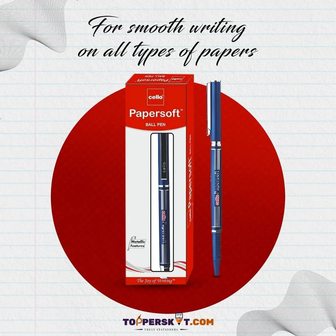 Cello Paper Soft Ball Pen – Blue ( Pack of 1 )