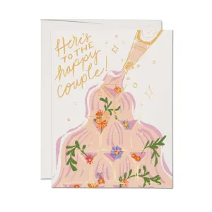 Champagne Fountain Wedding Card