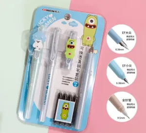 CHREN Cute Fountain Pen Set Of 3 With Ink Refill
