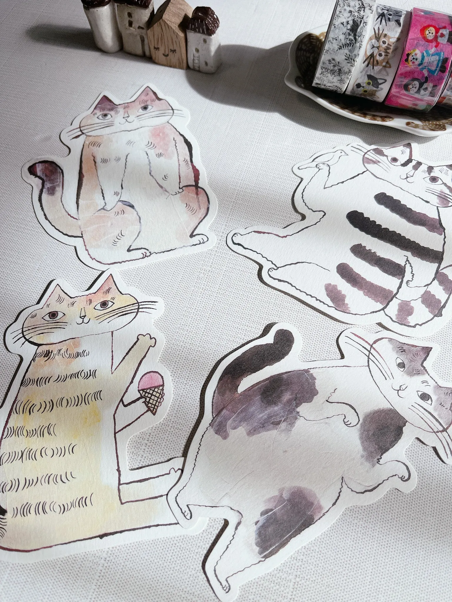 Classiky | Toranekobonbon Cat Cut Out Note Cards
