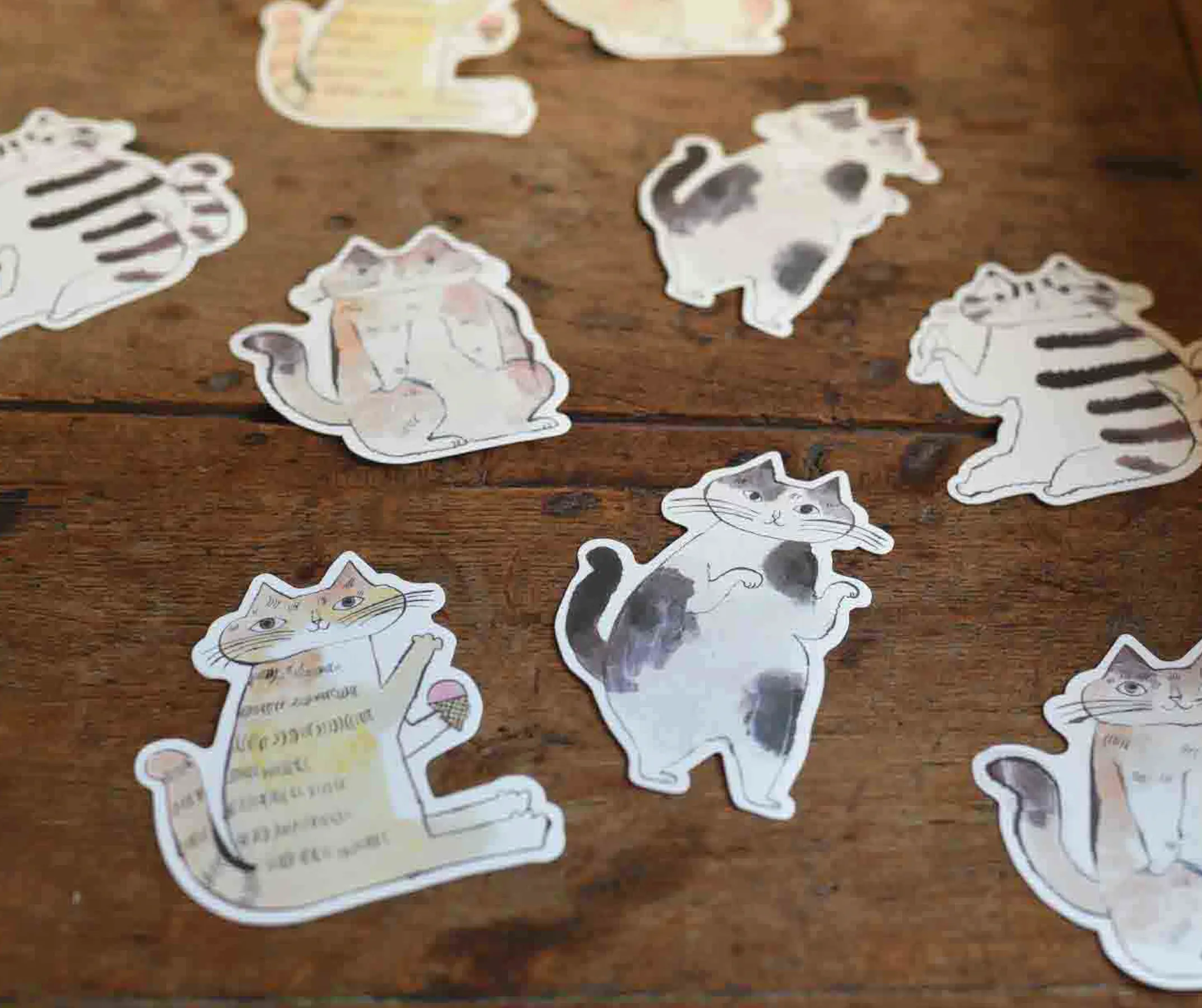 Classiky | Toranekobonbon Cat Cut Out Note Cards