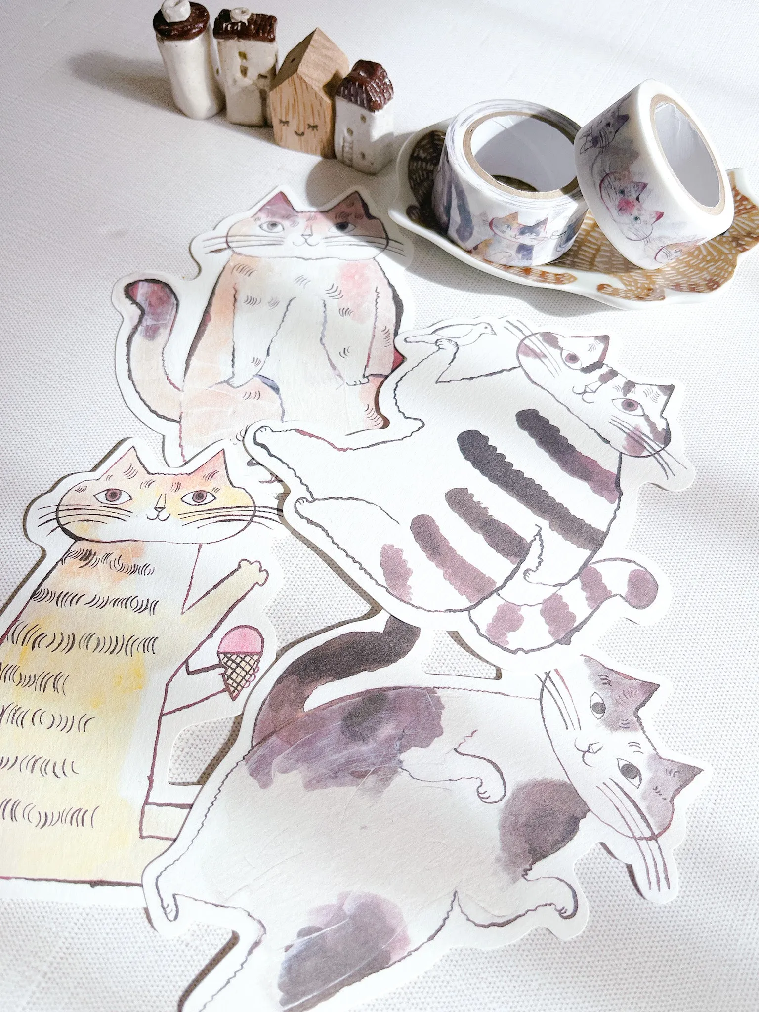 Classiky | Toranekobonbon Cat Cut Out Note Cards