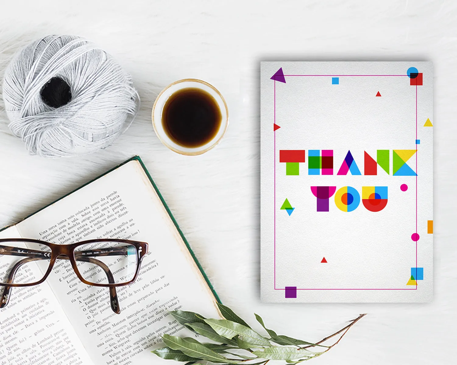 Colorful Thank you Messages Note Cards