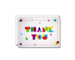 Colorful Thank you Messages Note Cards
