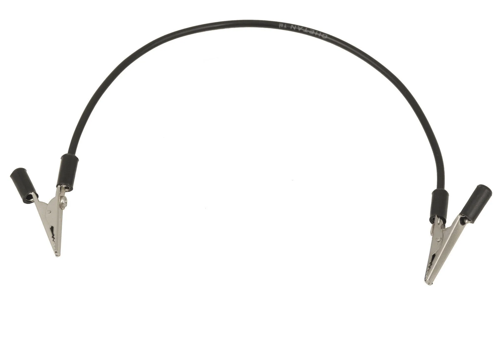 Connecting Lead, 500mm - With Crocodile Clips at Both Ends - For 4mm Plug - Insulated, Black - Eisco Labs