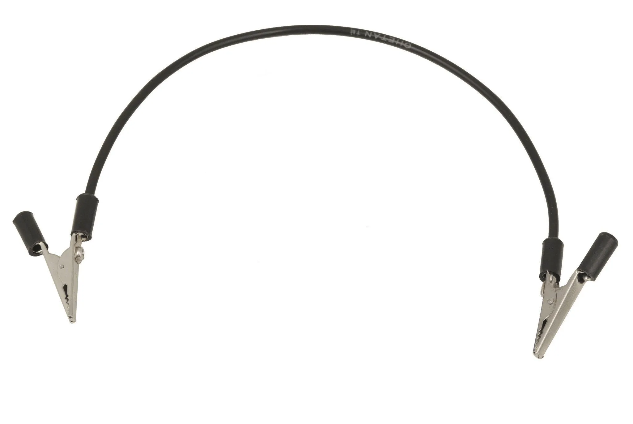Connecting Lead, 500mm - With Crocodile Clips at Both Ends - For 4mm Plug - Insulated, Black - Eisco Labs