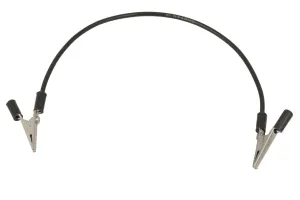 Connecting Lead, 500mm - With Crocodile Clips at Both Ends - For 4mm Plug - Insulated, Black - Eisco Labs
