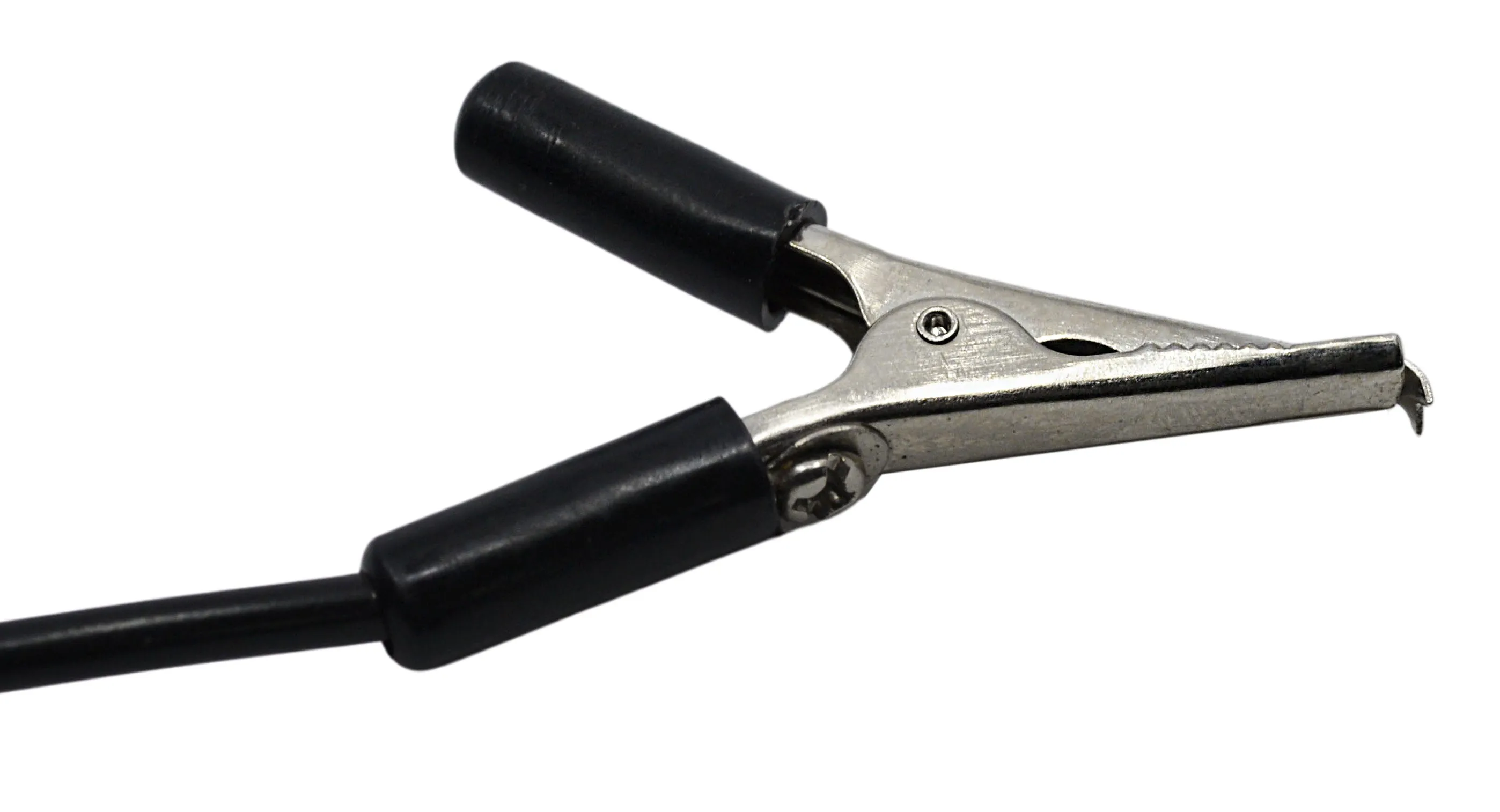Connecting Lead, 500mm - With Crocodile Clips at Both Ends - For 4mm Plug - Insulated, Black - Eisco Labs