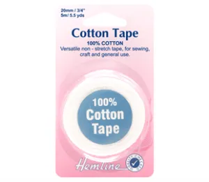 Cotton Tape - 20mm White