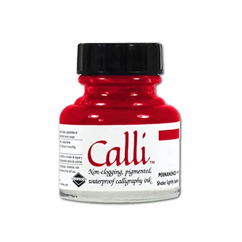 Daler Rowney Calli Calligraphy Ink, 1 oz, Scarlet