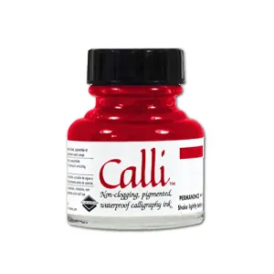 Daler Rowney Calli Calligraphy Ink, 1 oz, Scarlet