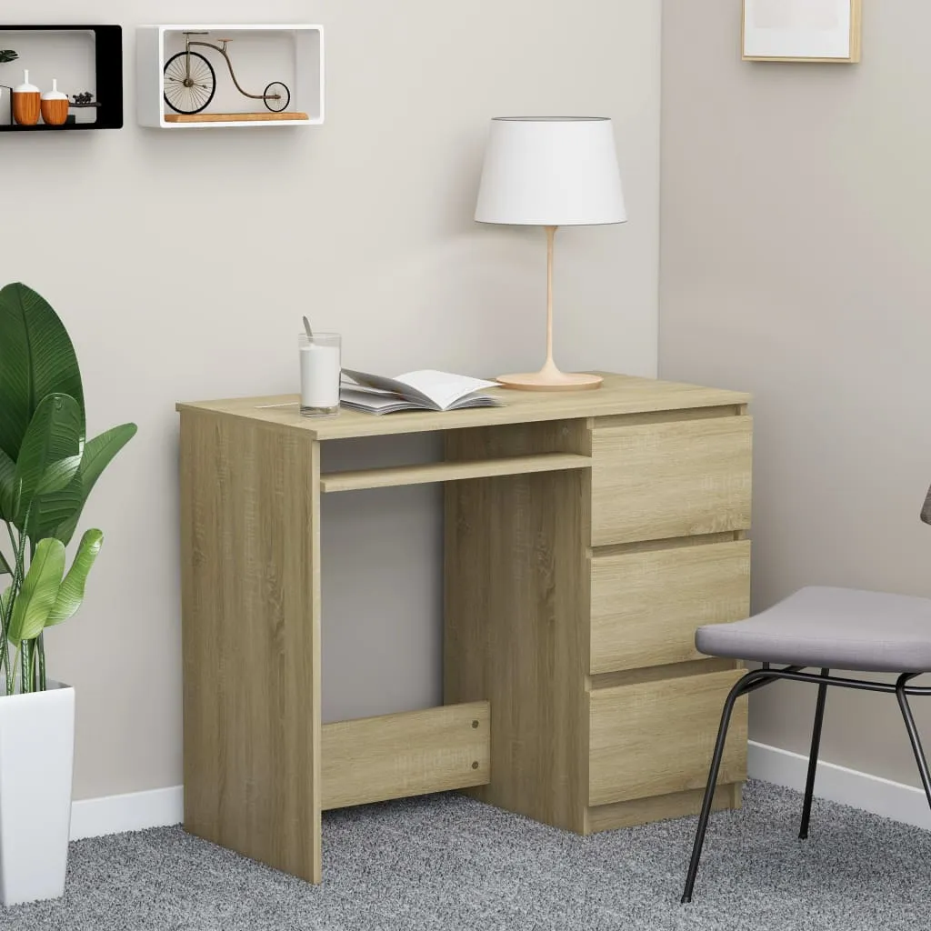 Desk White 35.4"x17.7"x29.9" Chipboard