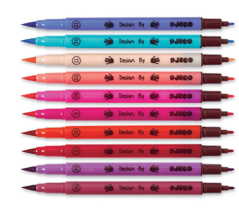Djeco - 10 Felt Brushes Princess