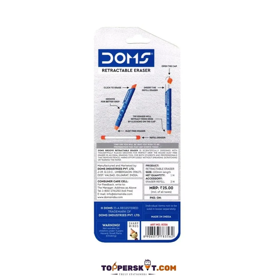 Doms Groove Retractable Eraser ( Pack Of 1 )