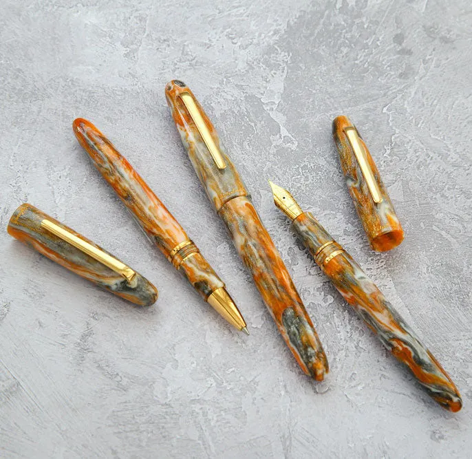 Esterbrook Estie Rocky Top ESPRT20 Regular Size Gold Trim Rollerball Pen