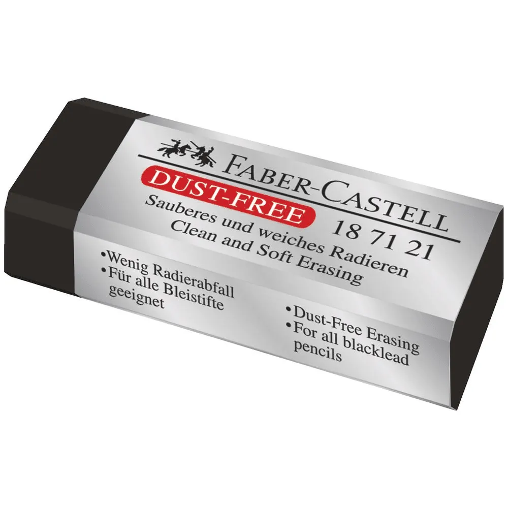 Faber-Castell Dust Free Erasers Rubber Black Pack 4