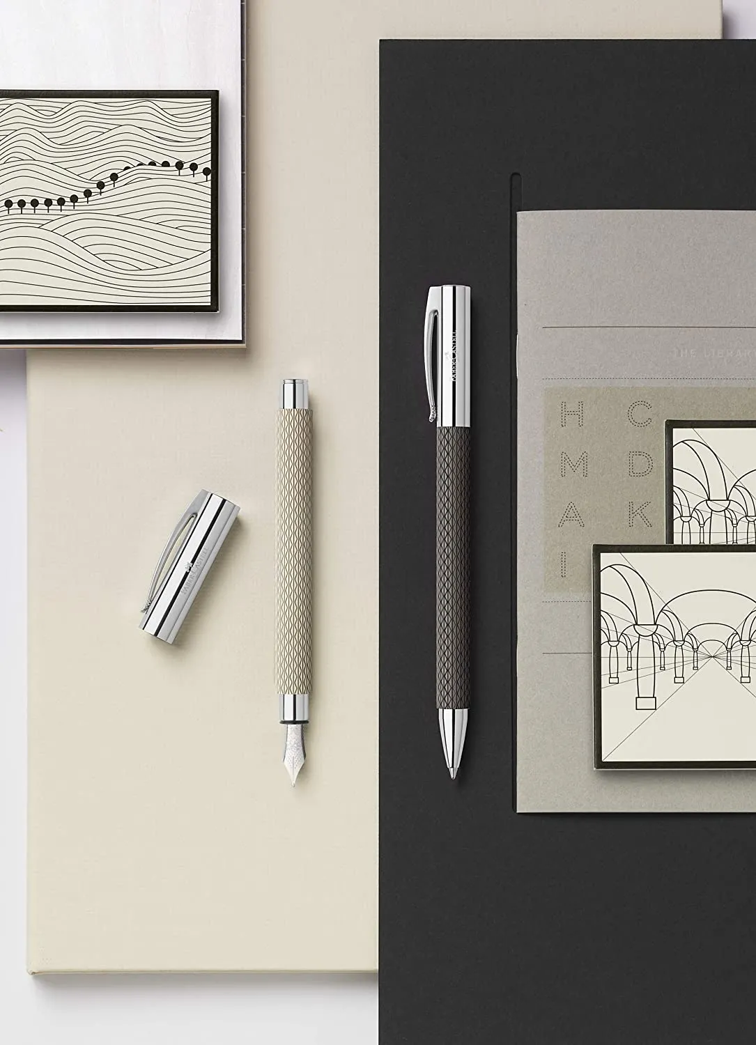 FABER-CASTELL FP Ambition OpArt "White Sand" M