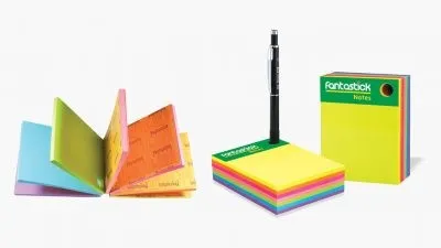 Fantastick Sticky Notes 3x4" 7color Fluorecent